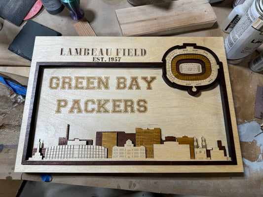 Football Stadium Signs Layered