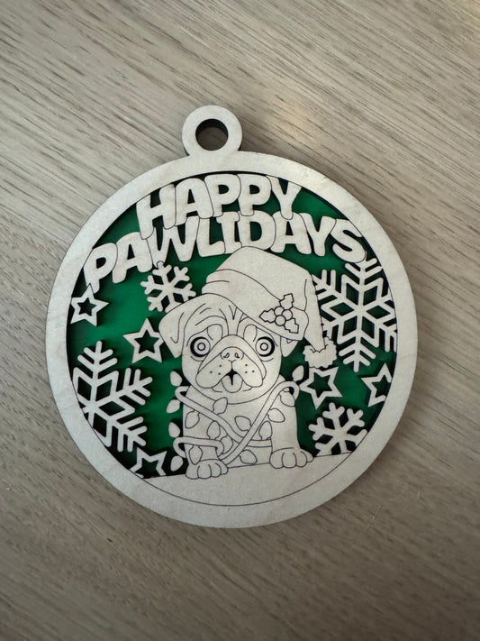 Funny, Pet, and Pun Infused, Hand-Made Holiday Christmas Ornaments!