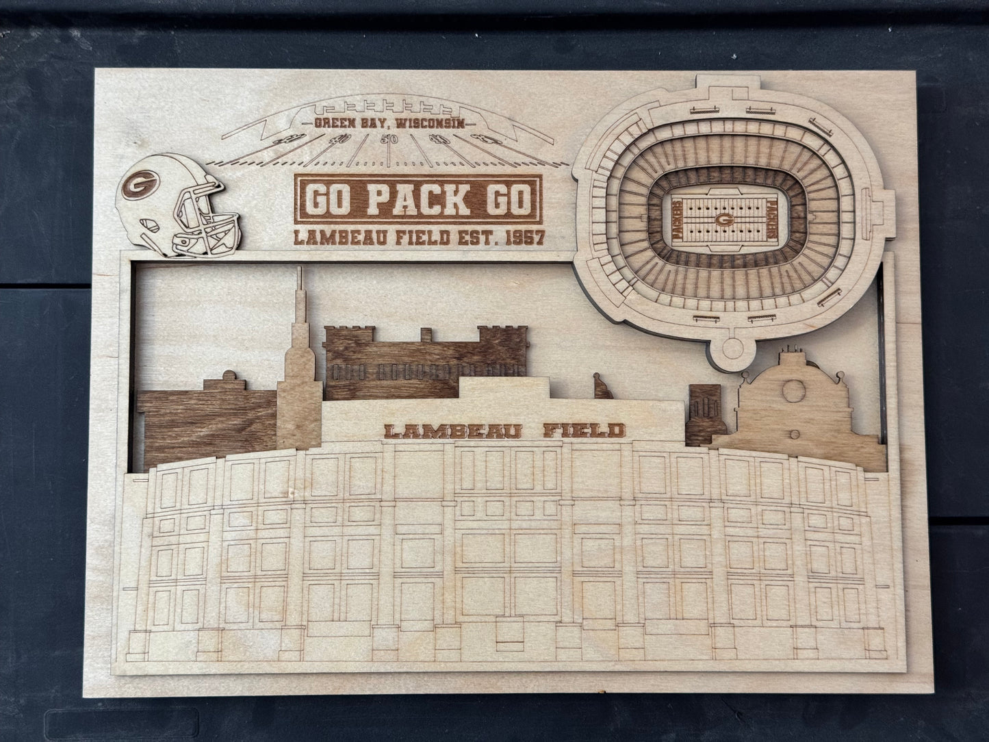 Football Stadium Signs Layered