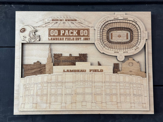 Football Stadium Signs Layered