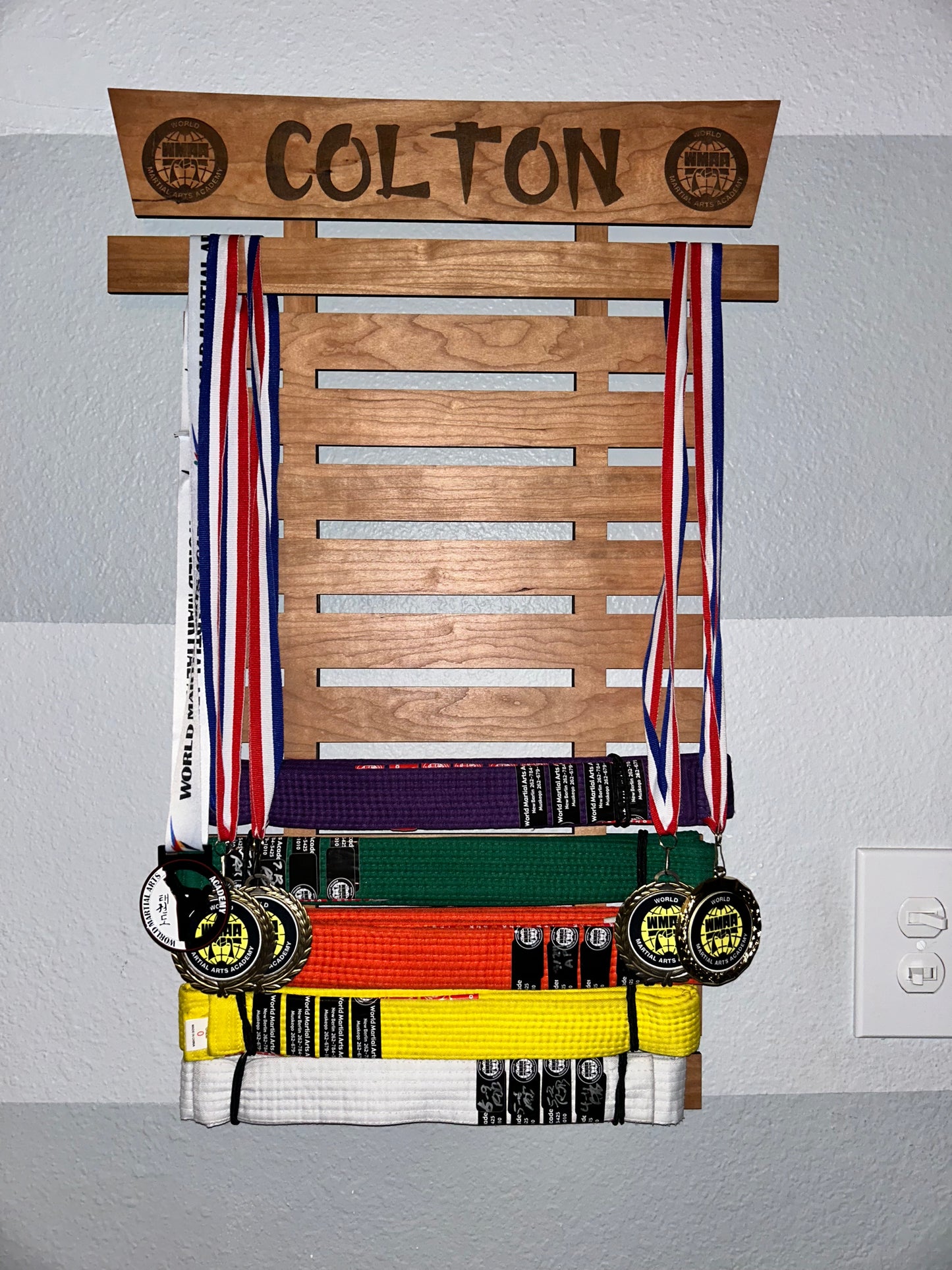 Martial Arts Belt and Medal Holder